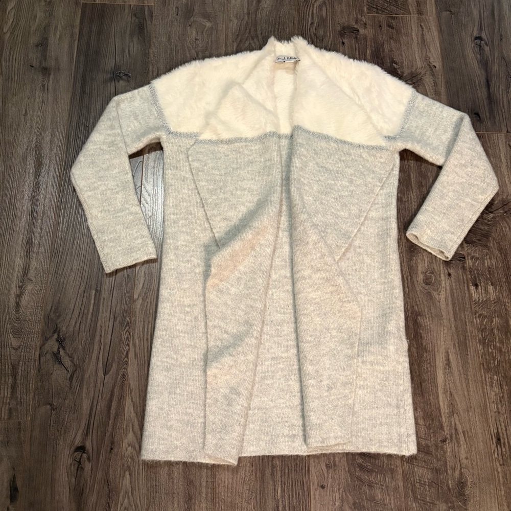 Joseph Ribkoff open front cardigan soft fuzzy warm - Picture 3 of 11